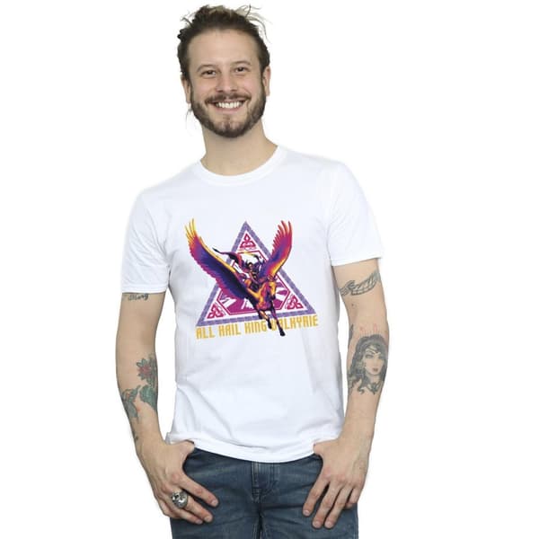 Marvel Mens Thor Love And Thunder All Hail Valkyrie - T-shirt