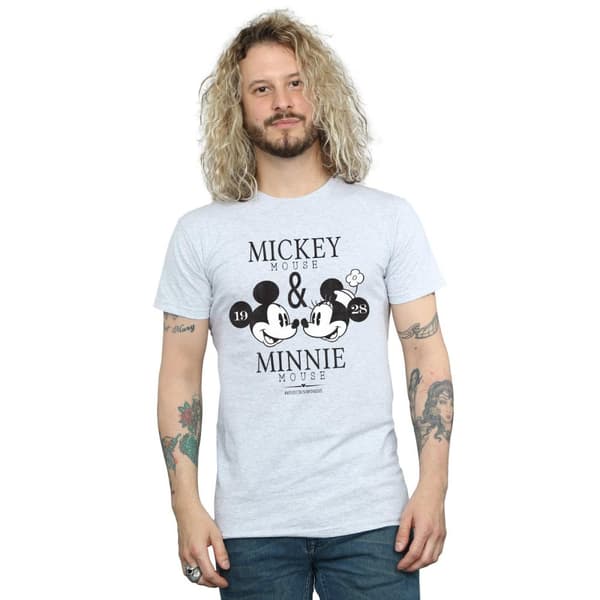 Disney Mens Mickey And Minnie Mouse Mousecrush Mondays T-Shirt