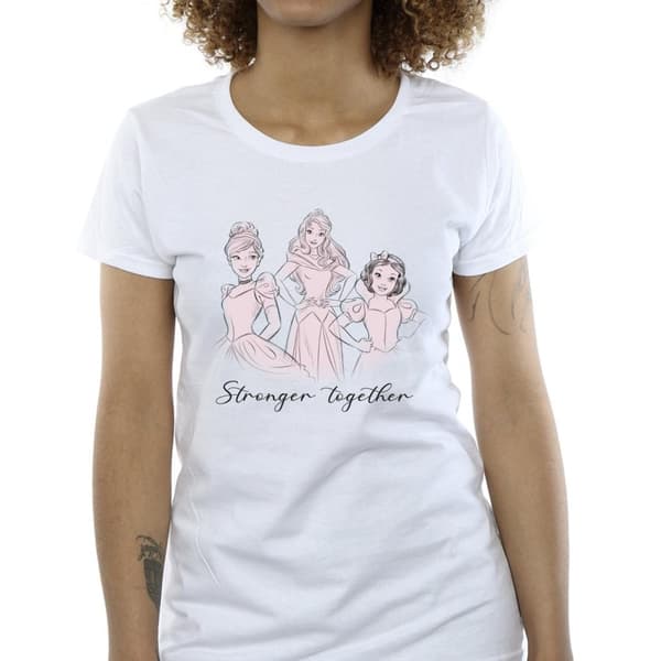 Disney Womens/Ladies Princesses Stronger Together Cotton T-Shirt