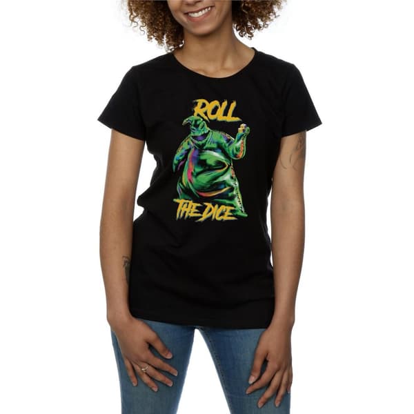 Disney Dam/Tjej Nightmare Before Christmas Oogie Boogie Dice T-shirt i bomull