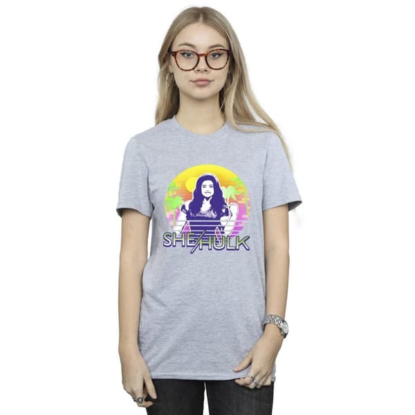 Marvel Womens/Ladies She-Hulk: Attorney At Law Sunset Smile Cotton Boyfriend T-Shirt