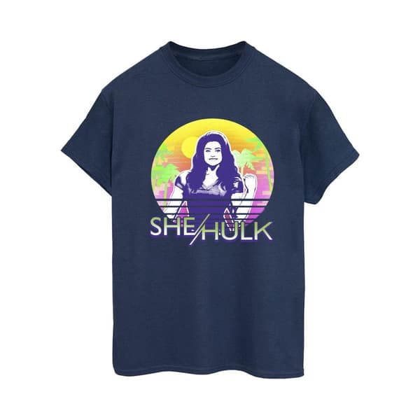Marvel Womens/Ladies She-Hulk: Attorney At Law Sunset Smile Cotton Boyfriend T-Shirt
