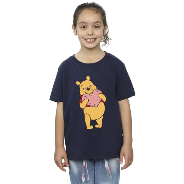 Disney Winnie the Pooh - T-shirt i bomull med hjärtögon för flickor