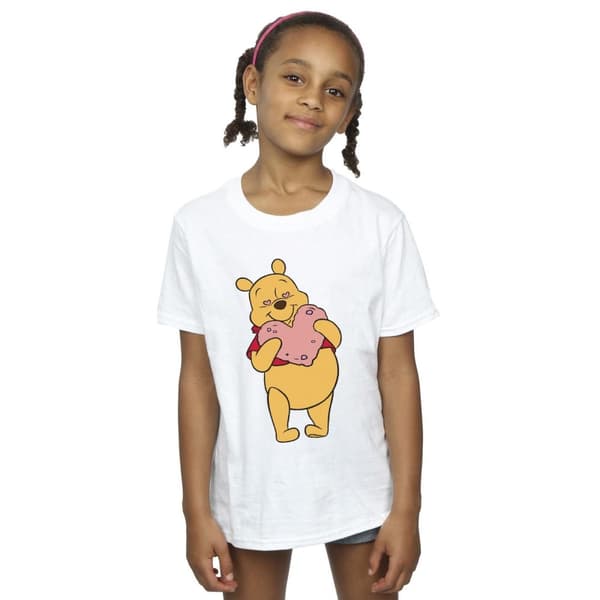 Disney Winnie the Pooh - T-shirt i bomull med hjärtögon för flickor