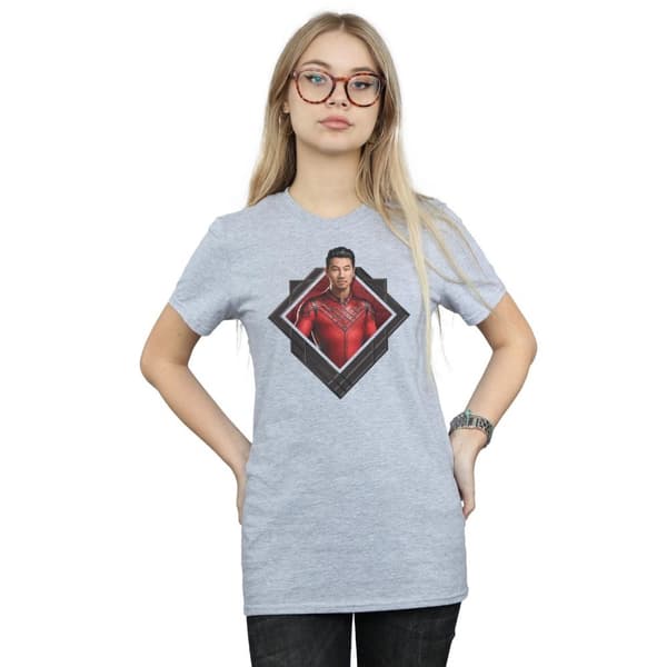 Marvel Dam/Tjej Shang-Chi And The Legend Of The Ten Rings Foto Crest Bomull Boyfriend T-shirt