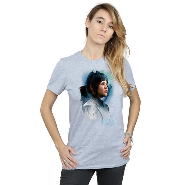 Star Wars Womens/Ladies The Last Jedi Rose Tico Brushed Cotton Boyfriend T-Shirt
