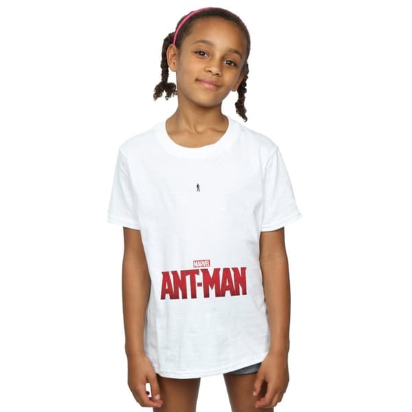 Marvel Girls Ant-Man Ant Sized Logo Cotton T-Shirt