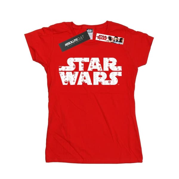 Star Wars T-shirt i bomull med jullogo för kvinnor/damer