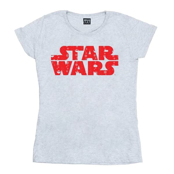 Star Wars T-shirt i bomull med jullogo för kvinnor/damer