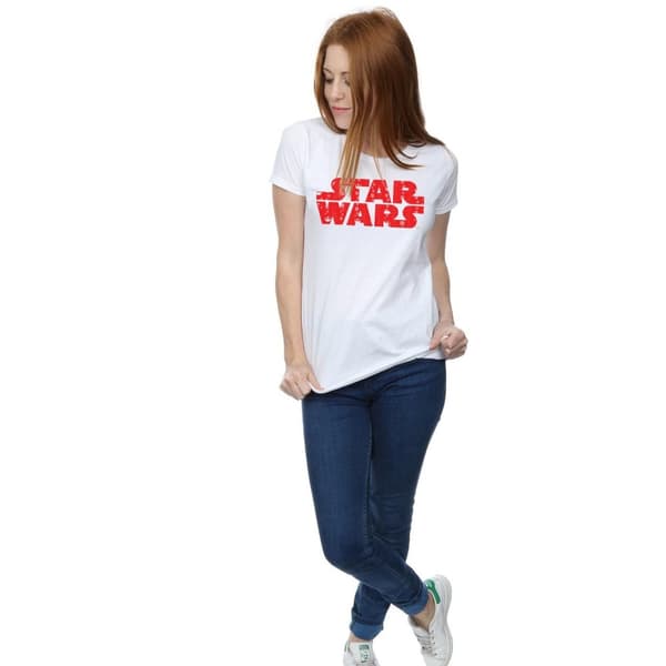 Star Wars T-shirt i bomull med jullogo för kvinnor/damer