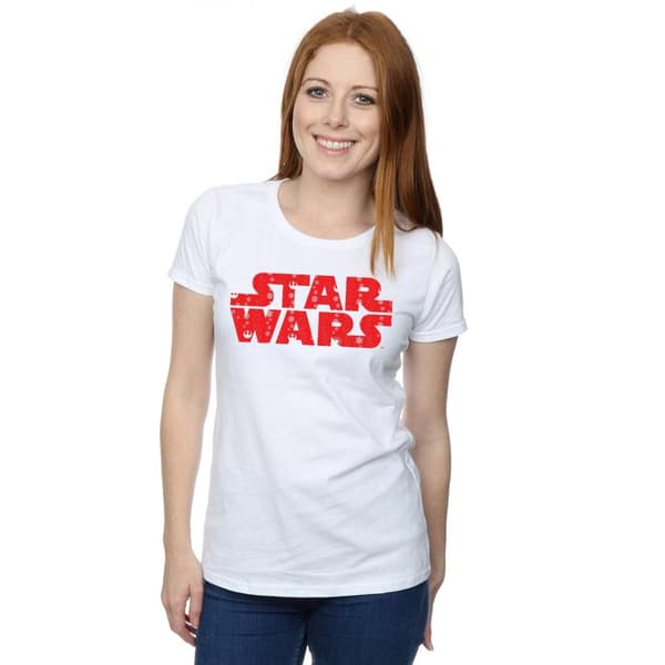 Star Wars T-shirt i bomull med jullogo för kvinnor/damer
