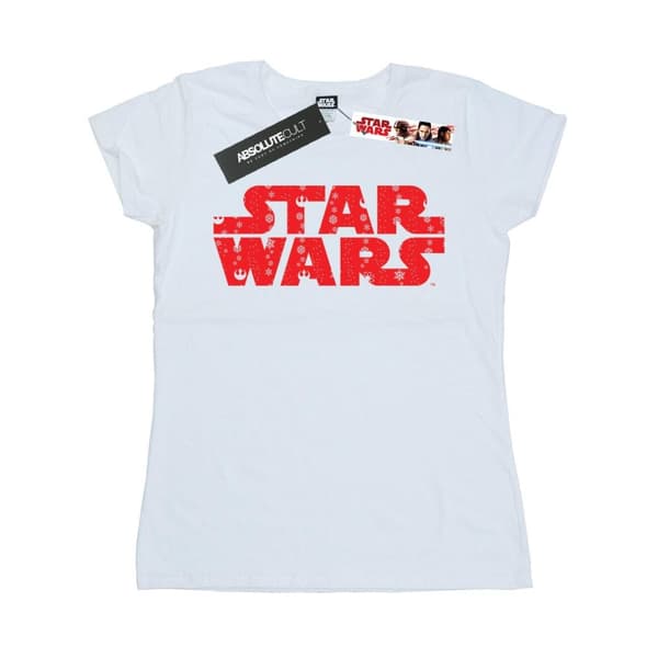 Star Wars T-shirt i bomull med jullogo för kvinnor/damer