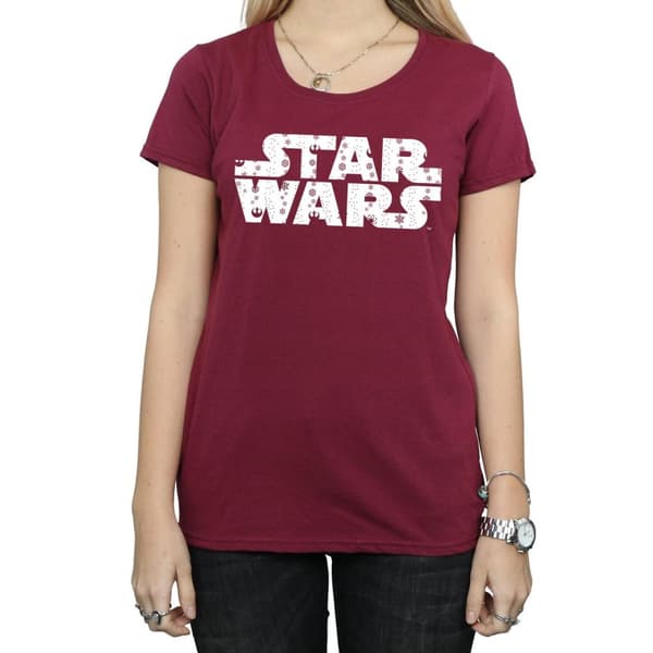Star Wars T-shirt i bomull med jullogo för kvinnor/damer