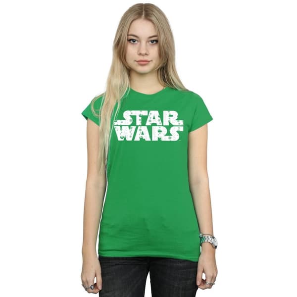 Star Wars T-shirt i bomull med jullogo för kvinnor/damer