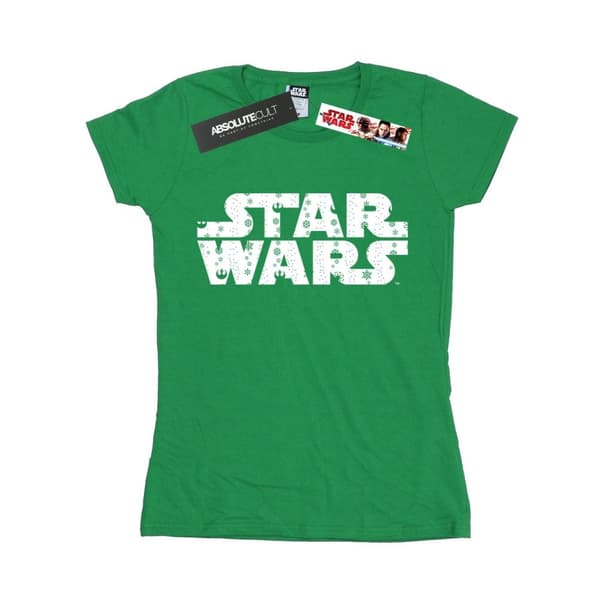 Star Wars T-shirt i bomull med jullogo för kvinnor/damer