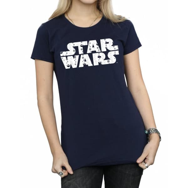 Star Wars T-shirt i bomull med jullogo för kvinnor/damer