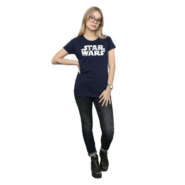 Star Wars T-shirt i bomull med jullogo för kvinnor/damer