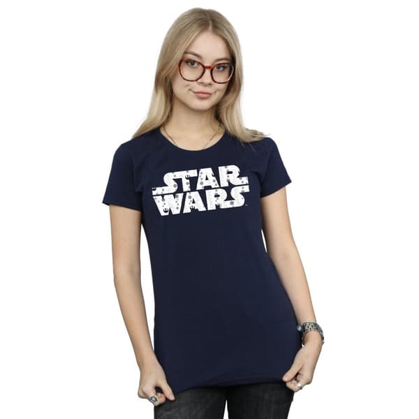 Star Wars T-shirt i bomull med jullogo för kvinnor/damer