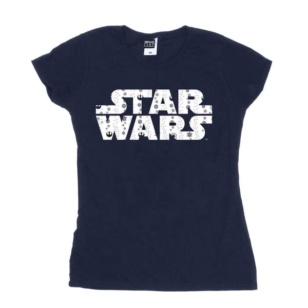 Star Wars T-shirt i bomull med jullogo för kvinnor/damer