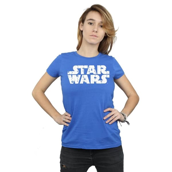 Star Wars T-shirt i bomull med jullogo för kvinnor/damer