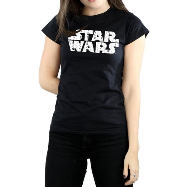 Star Wars T-shirt i bomull med jullogo för kvinnor/damer