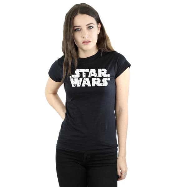 Star Wars T-shirt i bomull med jullogo för kvinnor/damer
