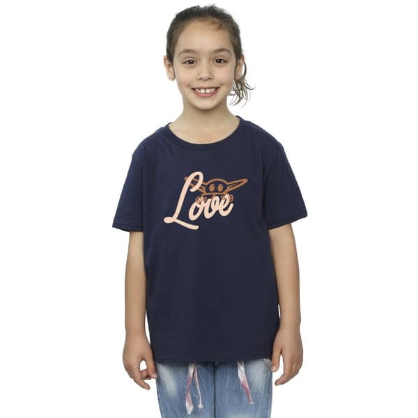 Star Wars Girls Grogu Love T-shirt i bomull