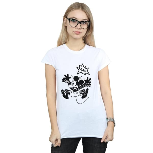 Disney Womens/Ladies Mickey Mouse EEEEEK! Cotton T-Shirt