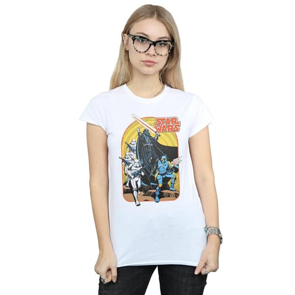 Star Wars Womens/Ladies Vintage Comic Scene Cotton T-Shirt