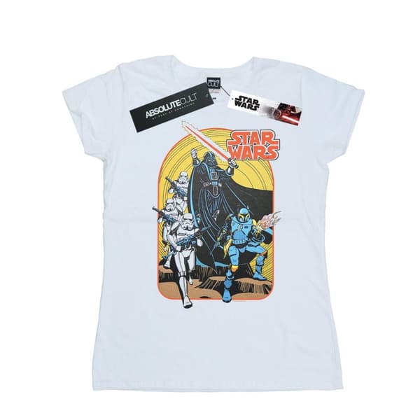 Star Wars Womens/Ladies Vintage Comic Scene Cotton T-Shirt