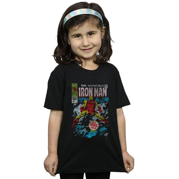 Marvel T-shirt i bomull för flickor - Invincible Iron Man med tryck från Issue One