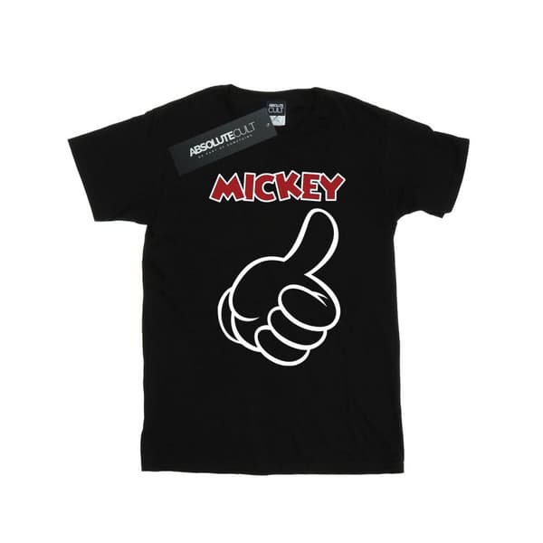 Disney Womens/Ladies Mickey Mouse Thumbs Up Cotton Boyfriend T-Shirt