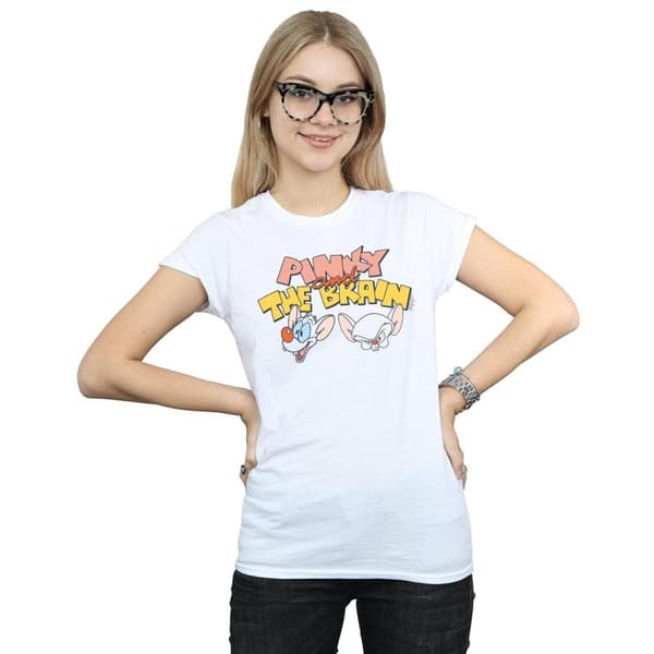 Animaniacs Dam/Tjej - Pinky And The Brain Heads - T-shirt i bomull