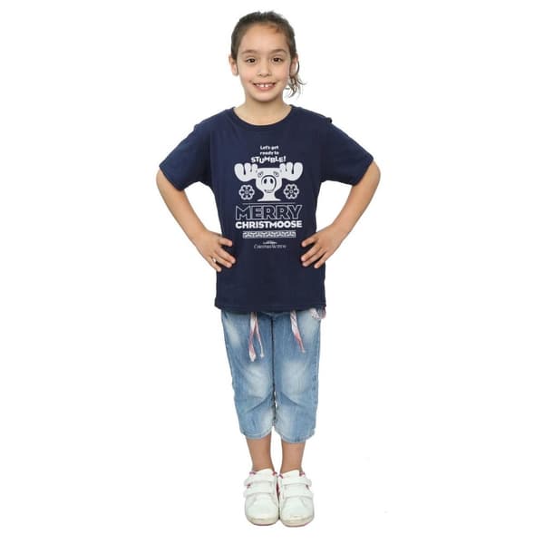 National Lampoon´s Christmas Vacation Girls Merry Christmoose Cotton T-Shirt