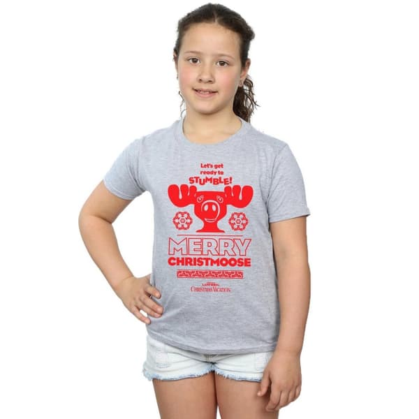 National Lampoon´s Christmas Vacation Girls Merry Christmoose Cotton T-Shirt