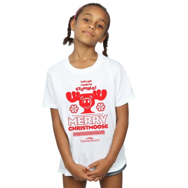 National Lampoon´s Christmas Vacation Girls Merry Christmoose Cotton T-Shirt