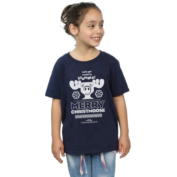 National Lampoon´s Christmas Vacation Girls Merry Christmoose Cotton T-Shirt