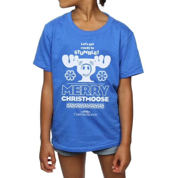 National Lampoon´s Christmas Vacation Girls Merry Christmoose Cotton T-Shirt