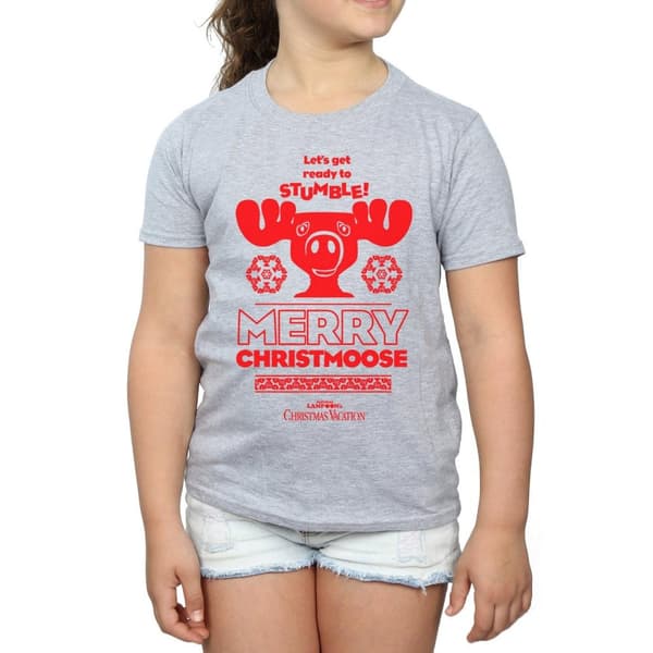 National Lampoon´s Christmas Vacation Girls Merry Christmoose Cotton T-Shirt