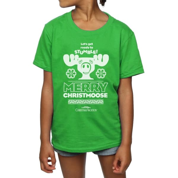 National Lampoon´s Christmas Vacation Girls Merry Christmoose Cotton T-Shirt