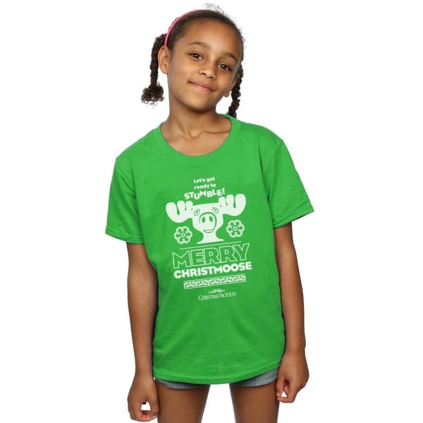 National Lampoon´s Christmas Vacation Girls Merry Christmoose Cotton T-Shirt