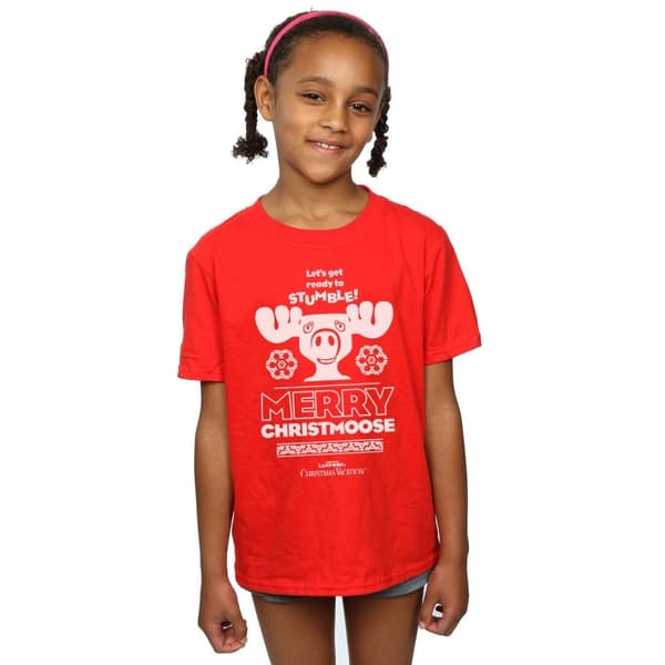 National Lampoon´s Christmas Vacation Girls Merry Christmoose Cotton T-Shirt