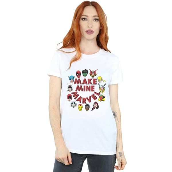 Marvel Womens/Ladies Make Mine Marvel Cotton Boyfriend T-Shirt