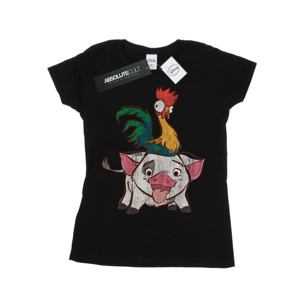 Disney Dam/dam Moana Hei Hei And Pua - T-shirt i bomull