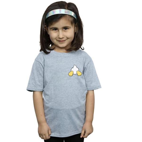 Disney Girls Donald Duck Backside Breast Print Cotton T-Shirt
