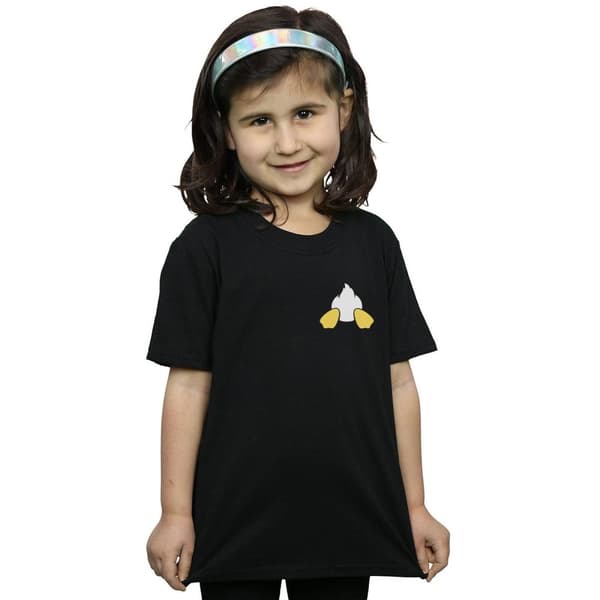Disney Girls Donald Duck Backside Breast Print Cotton T-Shirt