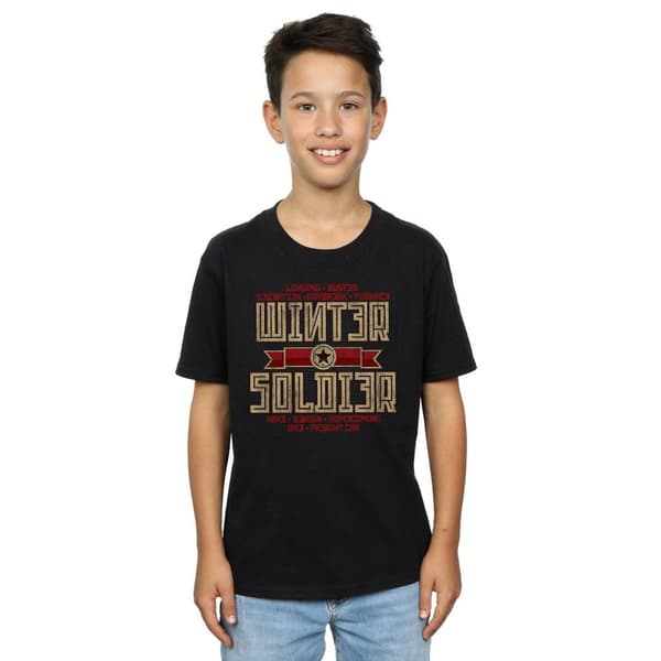 Marvel Boys Winter Soldier Trigger Badge T-Shirt