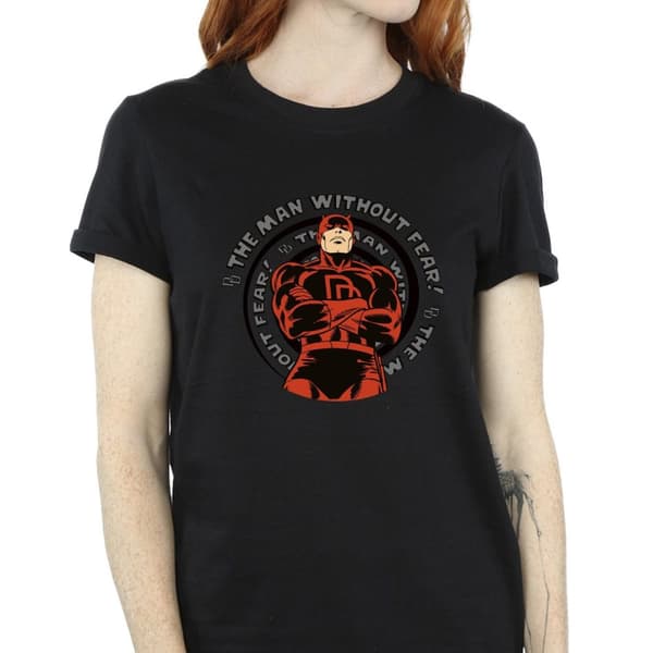 Marvel Womens/Ladies Comics Daredevil Spiral Cotton Boyfriend T-Shirt