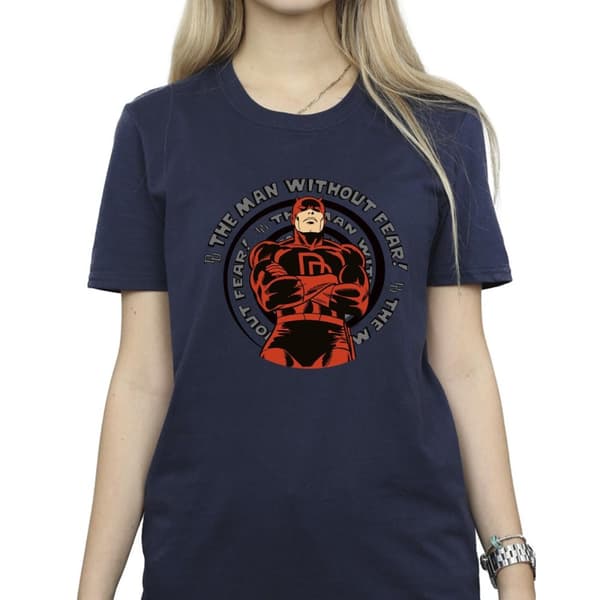 Marvel Womens/Ladies Comics Daredevil Spiral Cotton Boyfriend T-Shirt