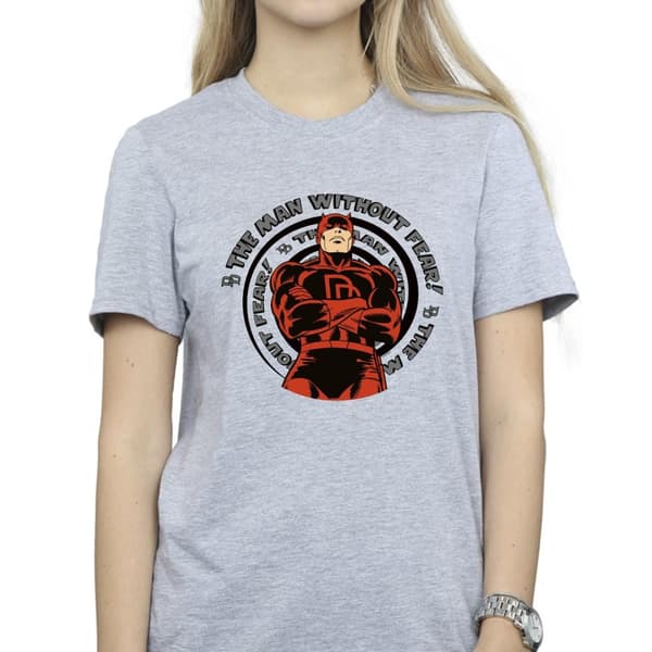 Marvel Womens/Ladies Comics Daredevil Spiral Cotton Boyfriend T-Shirt